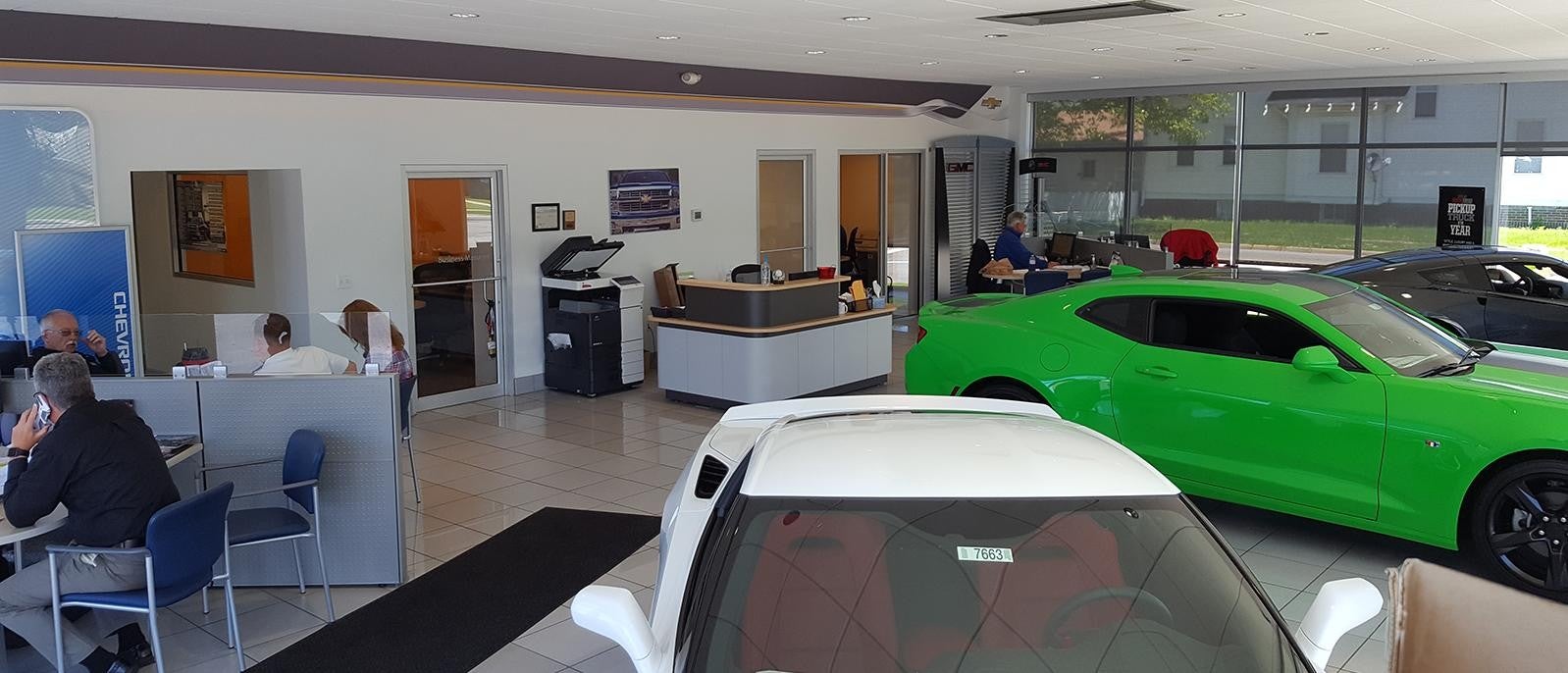 Larkin Cobb GMC dealership indoors photo